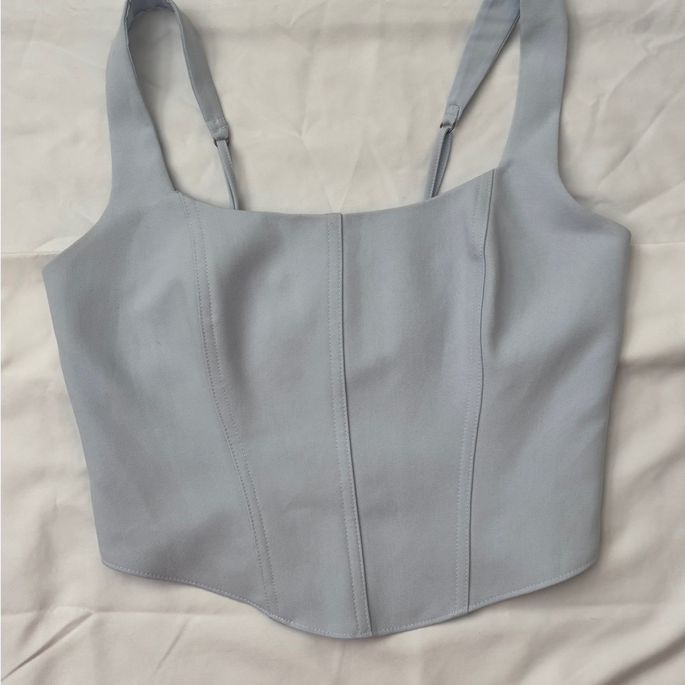 Abercrombie & Fitch Light Gray Crop Top